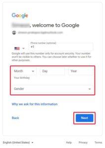 Leave a GBP review without a Gmail account: a step-by-step guide - fill your age and gender screen
