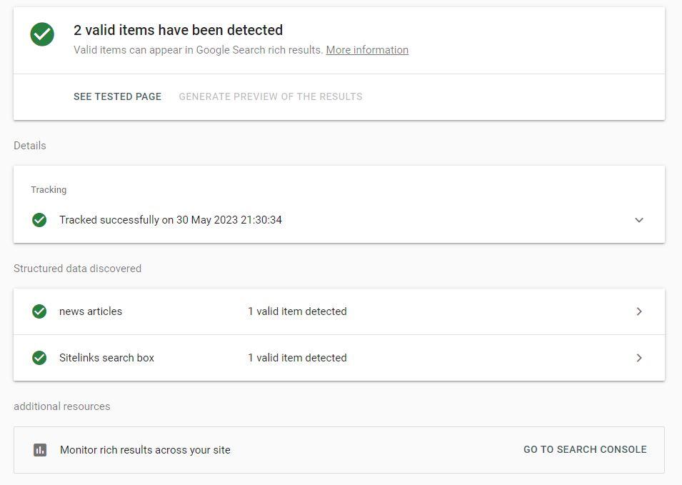 Rich snippet tool Google