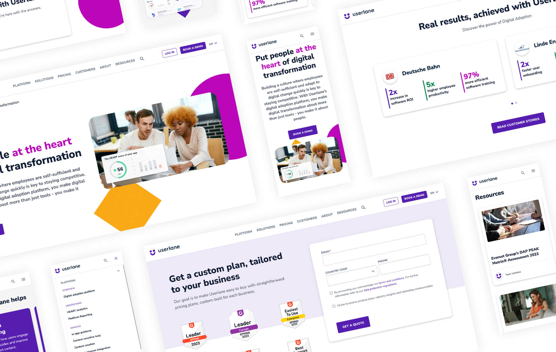 Userlane Website Collage