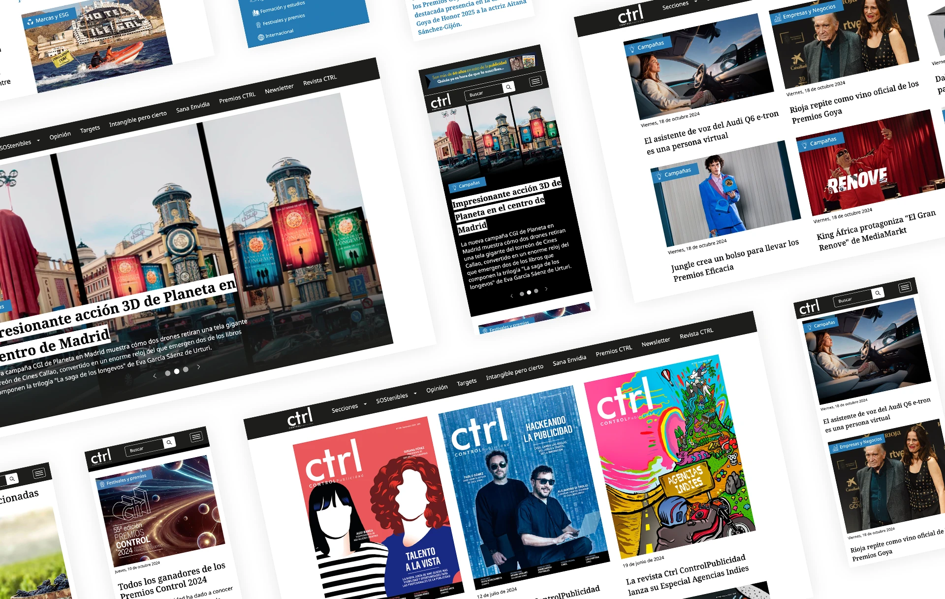 Control Publicidad Website Collage