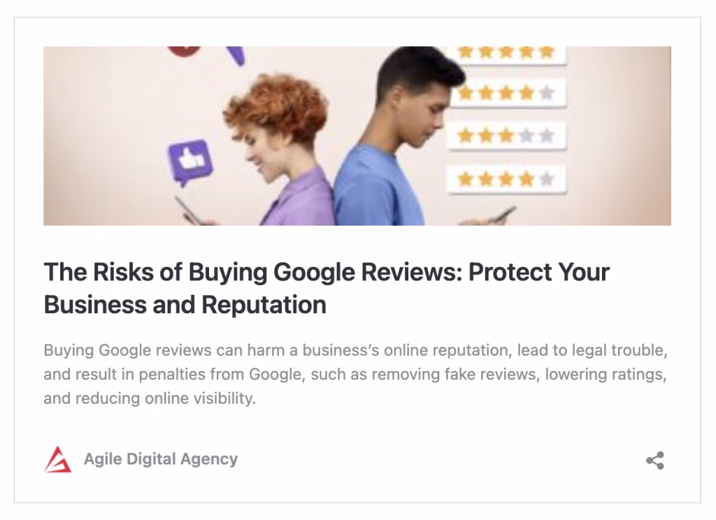 The risks of buying Google Reviews