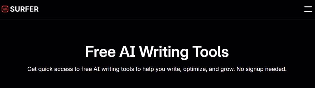 Free AI Writing tools